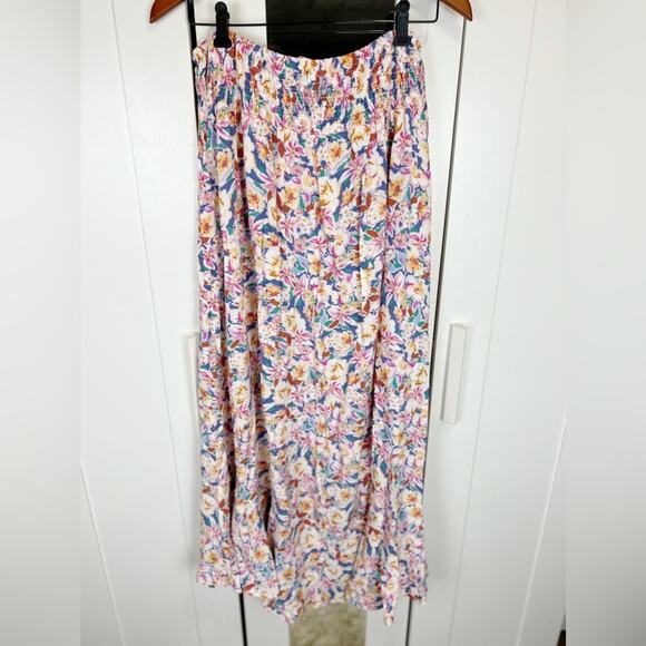 Cynthia Rowley Floral High‎ Waisted Long Button Down Skirt Size XL - Picture 11 of 11